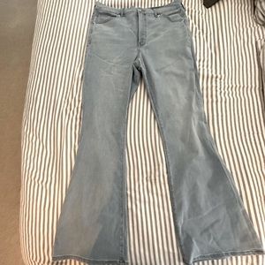 Express Light Demin Super High Rise Flare 14R NWOT